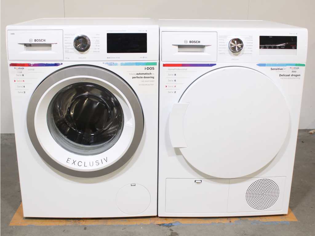 Bosch Series|6 i-Dos EcoSilence Drive Exclusiv Washing Machine & Bosch Series|4 Dryer