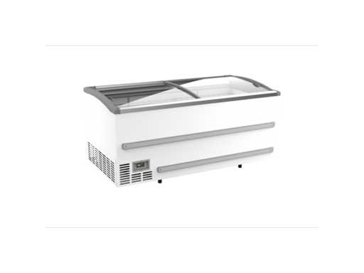 Iceshop - 187 cm glazen vriezer van 643 liter - Vriezer - Vriezer