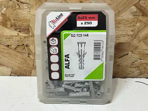 BizLine Alfa Plug 5x25mm scatola a 250 (15x)
