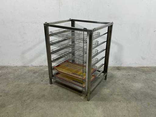 Stainless steel frame with racks