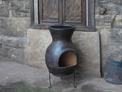 Mexican garden fireplace