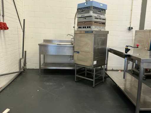 Banc de rinçage, machine de rinçage, table de travail en acier inoxydable