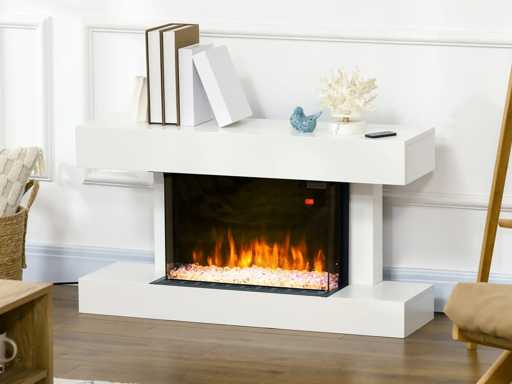 Aan de muur gemonteerde elektrische open haard - 11 kleuren met automatische uitschakeling en 12-uurs timer