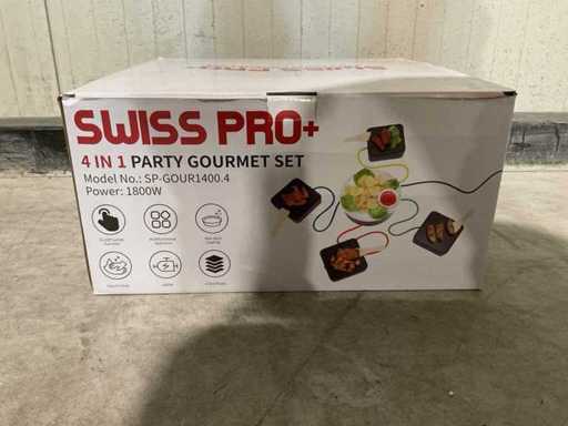 Swiss pro 4 en 1 party gourmet set 4 en 1 party gourmet