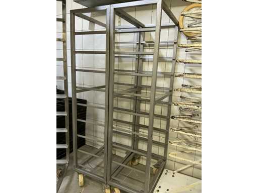 Chariot d’étagère en acier inoxydable (2x)