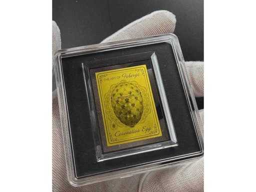 Exclusive 1/200 oz "The Art of Fabergé – Coronation Egg" gold note in 999 fine gold
