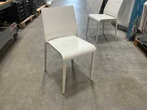 8 x Designerstuhl Desalto Riga Stuhl weiß sehr guter Zustand