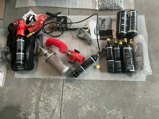 Ozito Draagbare perslucht cilinders voor pneumatische machines.