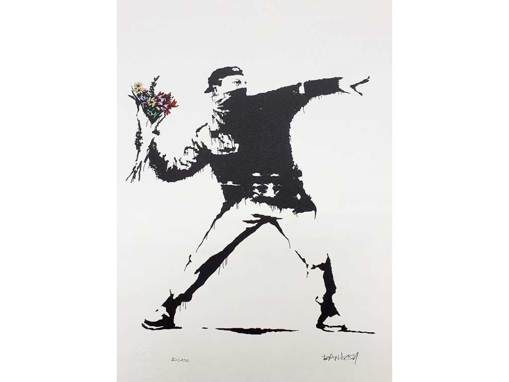 Banksy (Jahrgang 1974), basierend auf - Liebe liegt in der Luft