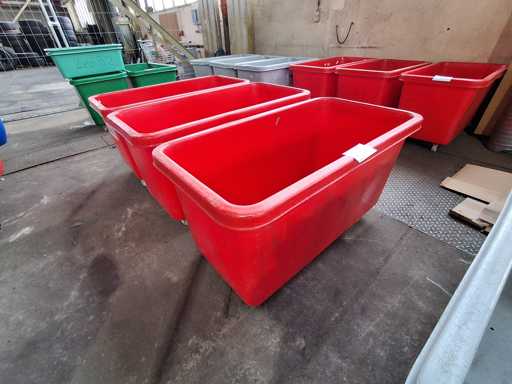   3 Boîtes environnementales mobiles rouges 