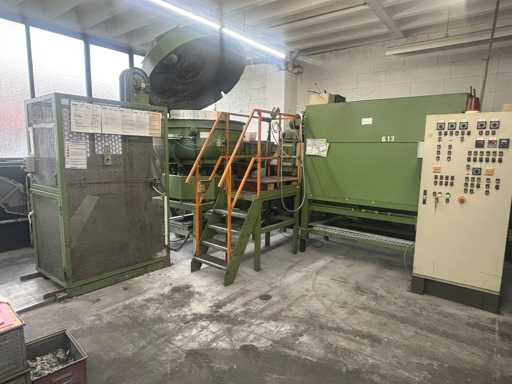 Rösler - RM 600 - Mass finishing machine incl. belt dryer, vibrator & placement system - approx. 2005