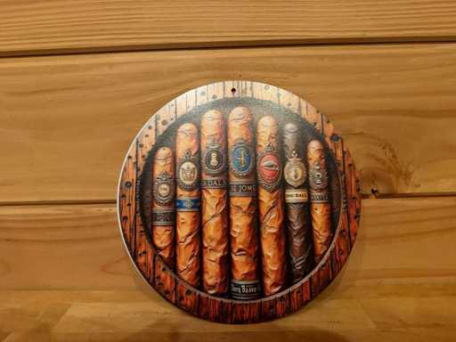 Metal advertising sign round 20cm