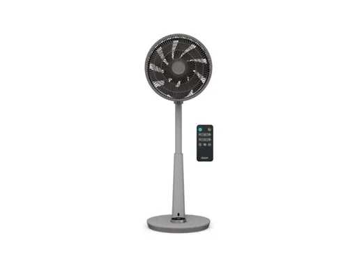 Duux Whisper 2 Tripod Fan - Economical Fan with 26 speeds, Timer and Night mode - Height adjustable (73-95cm) - Horizontal + vertical oscillation - Gray