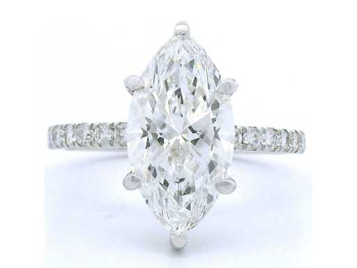 Inel din aur alb de 18 carate cu 3,34 ct diamant