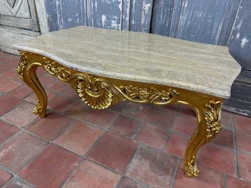 M?su?? de cafea cu blat de marmur? 102 cm l??ime