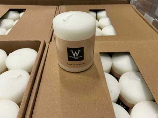 Bougies piliers Lot Wiedemann 21h RAL 80/58mm ivoire (480x)