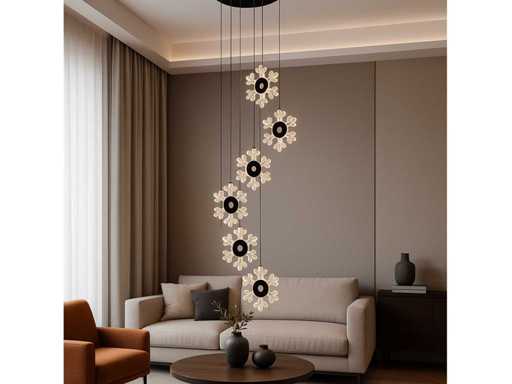 LED Pendant Lamp Design – 3000K Warm White – Height Adjustable – B074/6