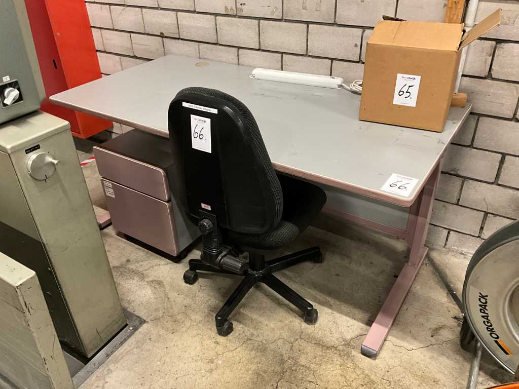 Desk with body and office chair
