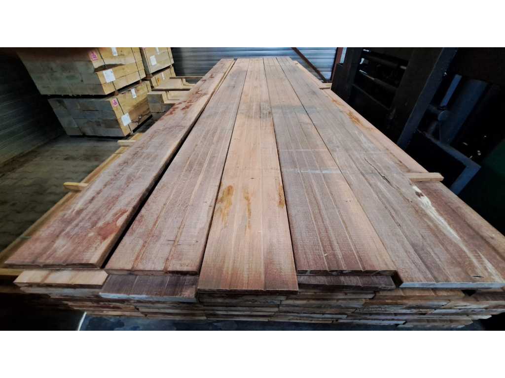 Massaranduba hardhouten planken geschaafd 16x140mm, lengte 250cm (64x)