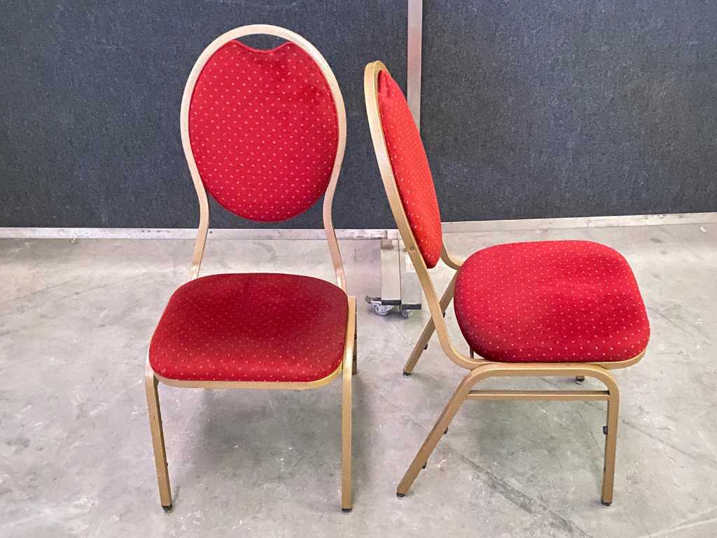 Milos - Chaise de banquet rouge (50x)