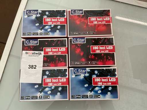 C.Star. Schutzart IP44. Innen- / Außenbereich, Weihnachts-LED-Beleuchtung. (6-fach)