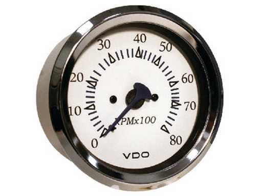 Contagiri motore Seachoice VDO 8000 RPM Bianco - 15161