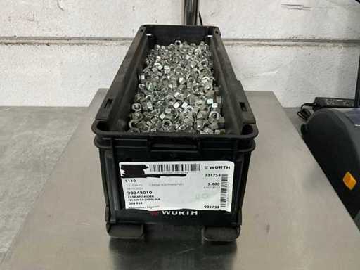 Würth 15.17 kg Zeskantmoer M8 in stapelbare bak