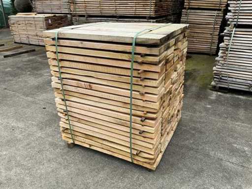 Straight oak planks rustic approximately 0.8 m3