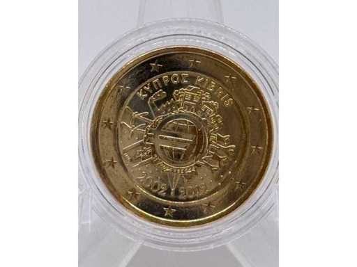 Plaqués or 2 euros – 10 ans d’UME – Chypre 2019