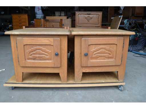 Vintage nachtkastje (2x)