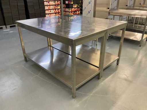 Tavolo da lavoro in acciaio inox (2x)