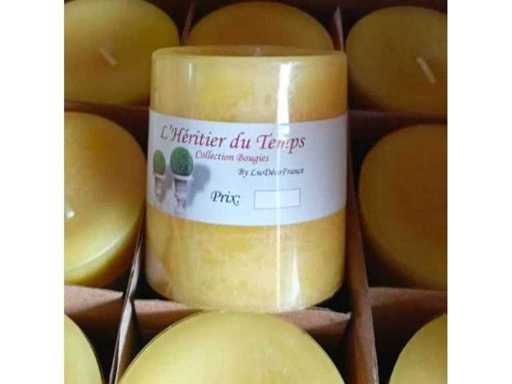 Juego de 12 velas redondas nuevas con aroma a limón – L'Héritier du Temps – Aprox. 6 x 4 cm
