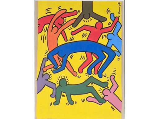 1984 Gouache Keith Haring ‘zt’