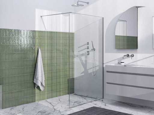 Douche à l’italienne Brauer 120x200cm avec cadre fin tout autour de l’acier inoxydable