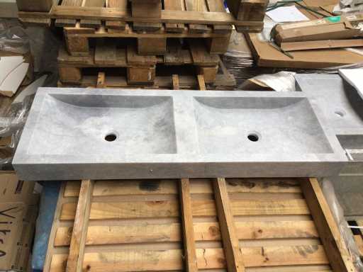 Natuursteen Marmer Grijs Dubbele Wastafel 120x40 cm