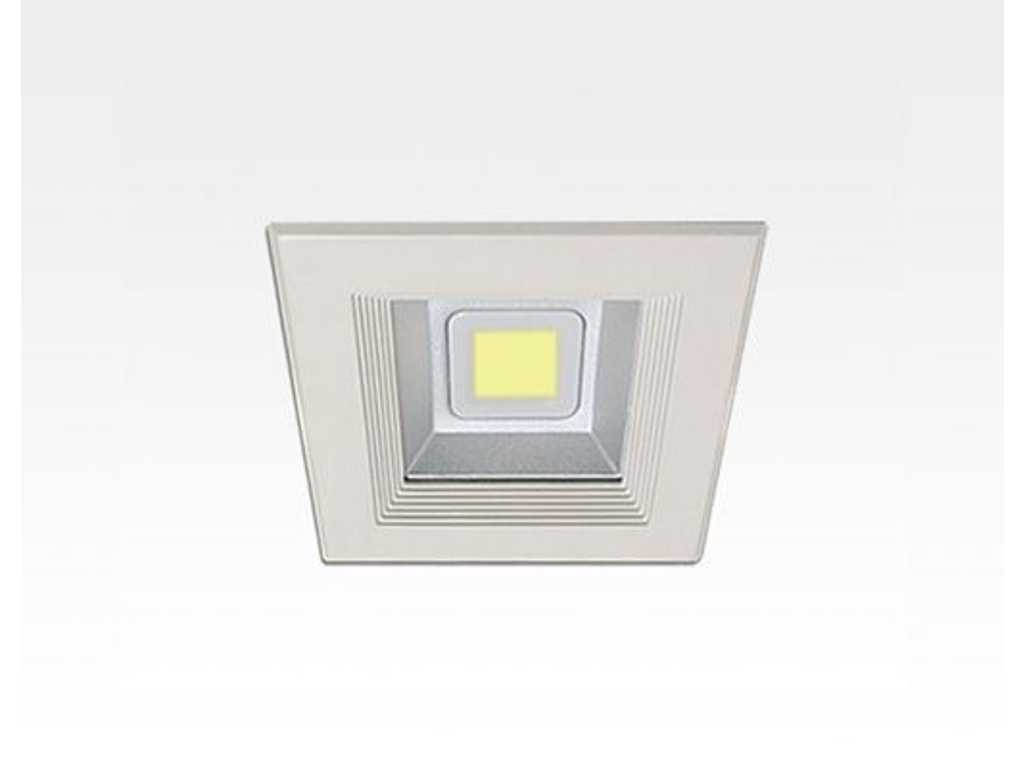 Package of 12 - 8W LED Recessed Downlight White Square Warm White/2700-3200K 480lm 230VAC IP44 120Degree Lighting Wall Light Ceiling Light Interior Light Recessed Light Office Light Path Lighting Aisle Lighting