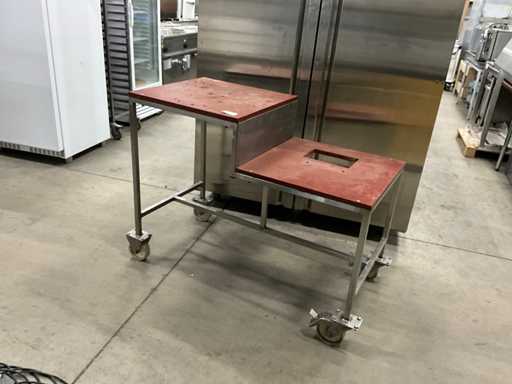 Stainless steel cutting table