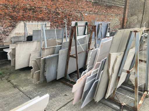 metalowe statki + materiał (4x)