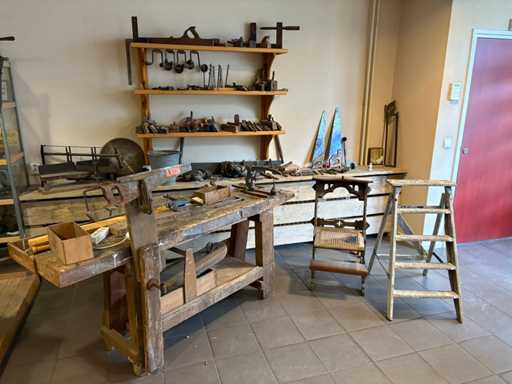 Vintage Workbench + Vintage Tools