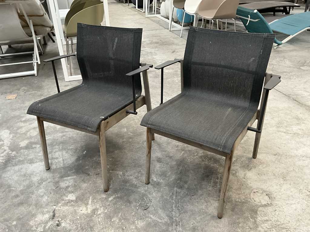2x Chaise design GLOSTER Sway