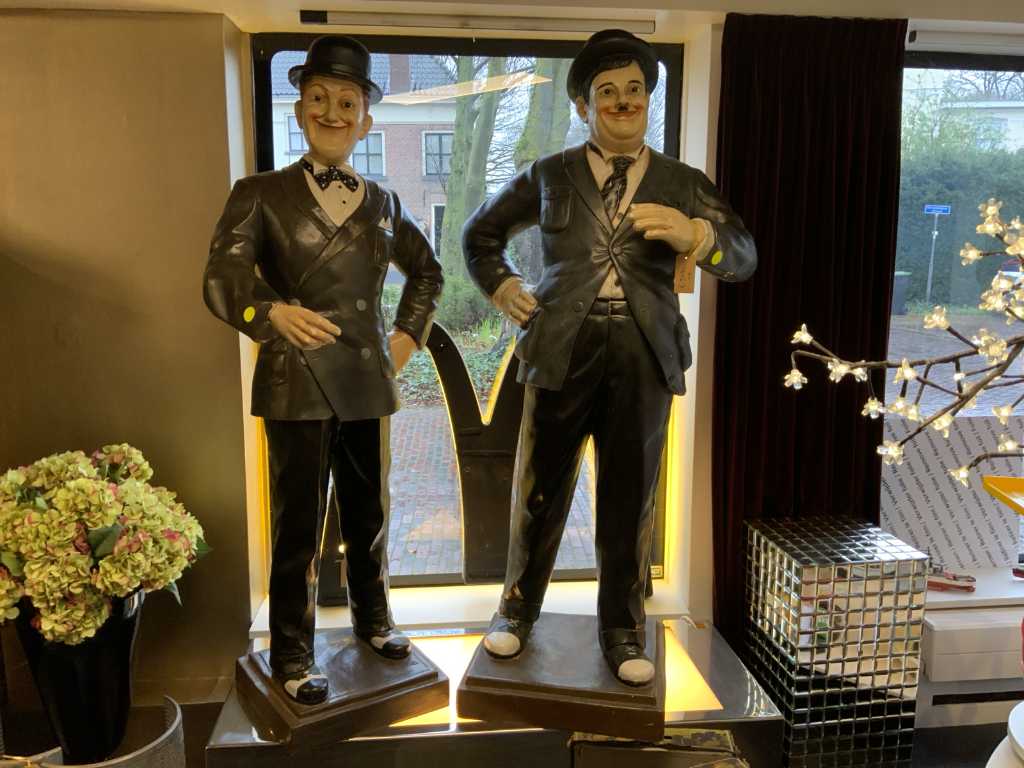 Set di bambole decorative Laurel e Hardy