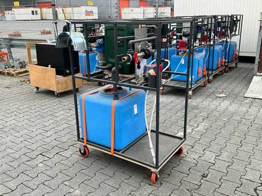 Mobiele sanitair leiding reinigingsunit