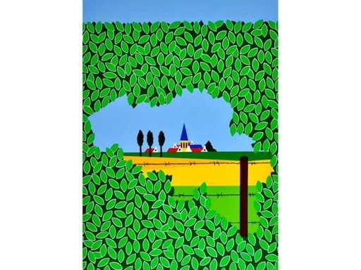 Joseph Willaert - Map of Belgium - colour screen printing