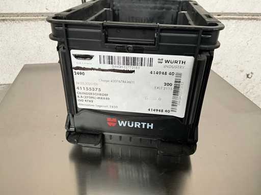 Würth 3.06 kg cylindrical screw in stackable box