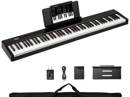 Piano numérique portable Costway 88 touches noir