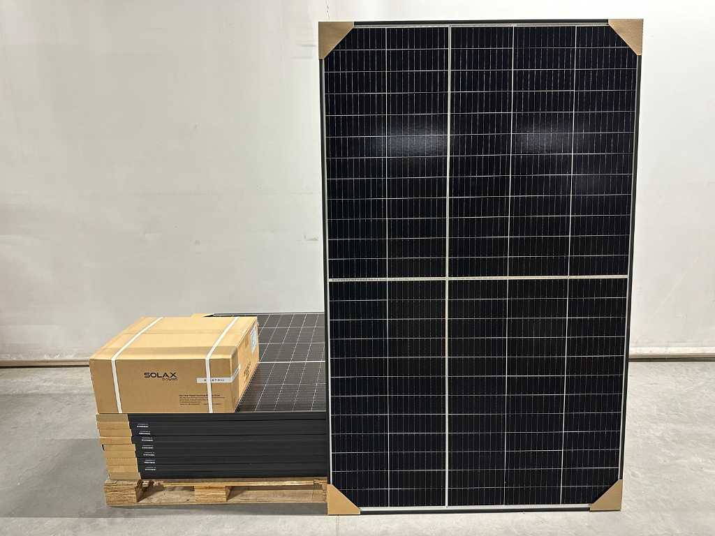 Trina Solar - set di 10 pannelli solari neri (405 wp) e 1 inverter Solax X1-3.6-T-D (monofase)