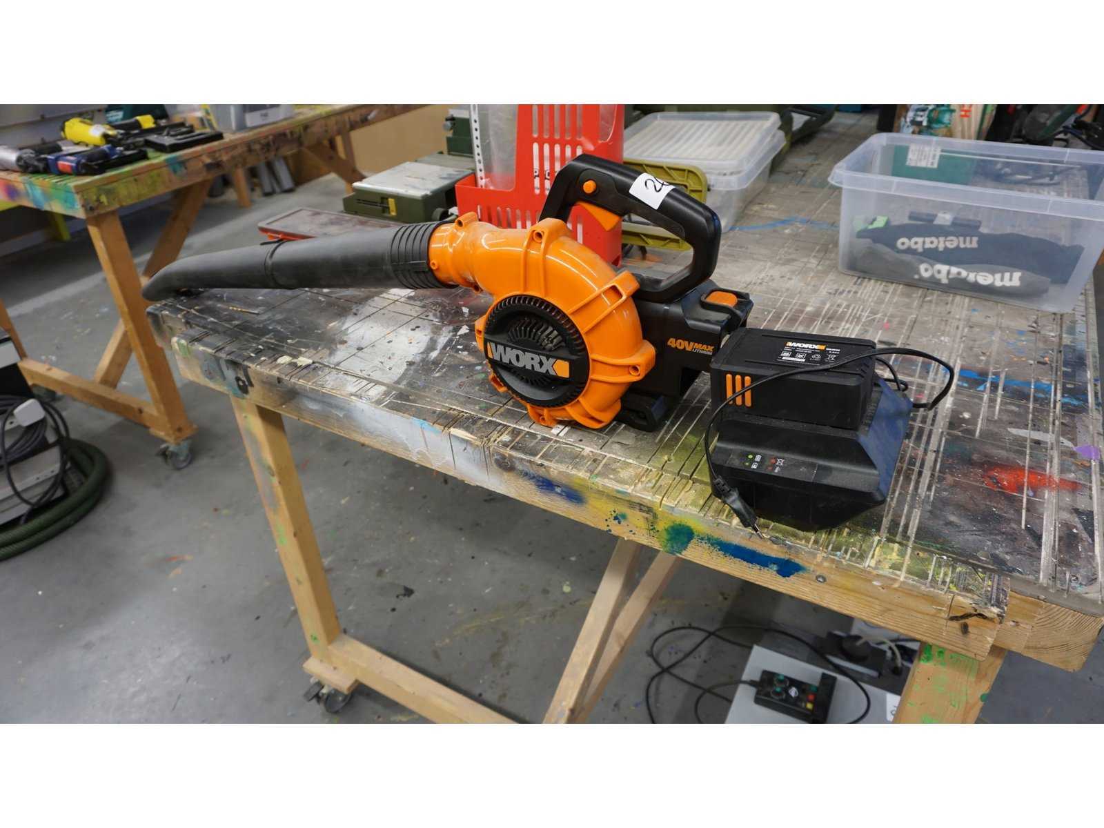 Worx WG568E Cordless leaf blower Troostwijk Auctions