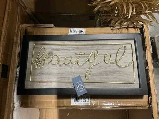 Lot Coco Maison Wall Deco Beautiful 40x20cm (22x)