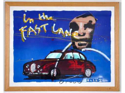 Herman Brood - In the fast lane - screen print - 84x108 cm