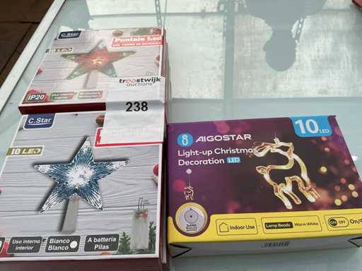 Weihnachten, LED-Sterndekoration. (5-fach)